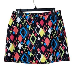 •PRO TOUR•COLORFUL DIAMOND PRINT GOLF SKORT SIZE SMALL